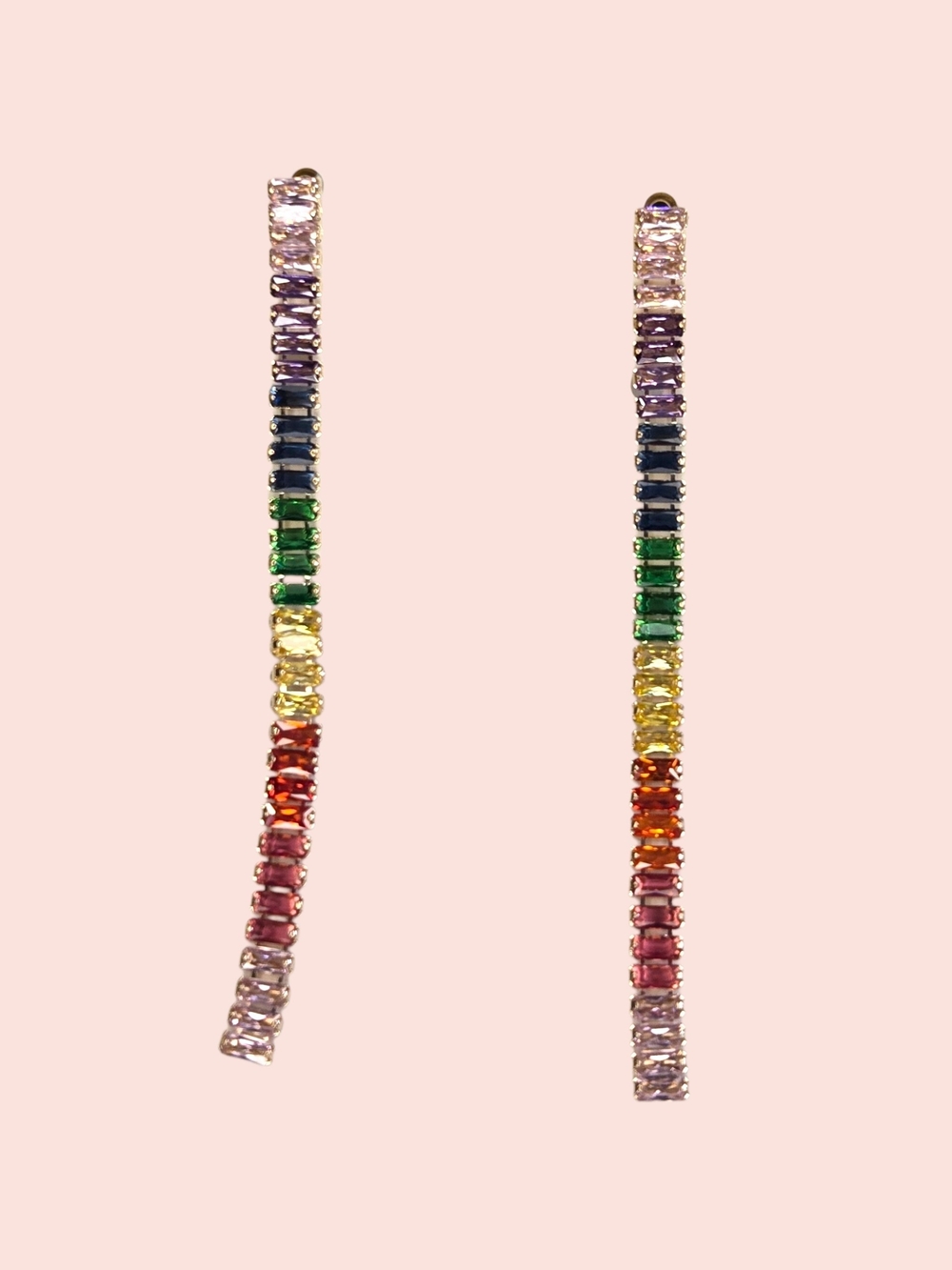 RAINBOW TENNIS EARRINGS